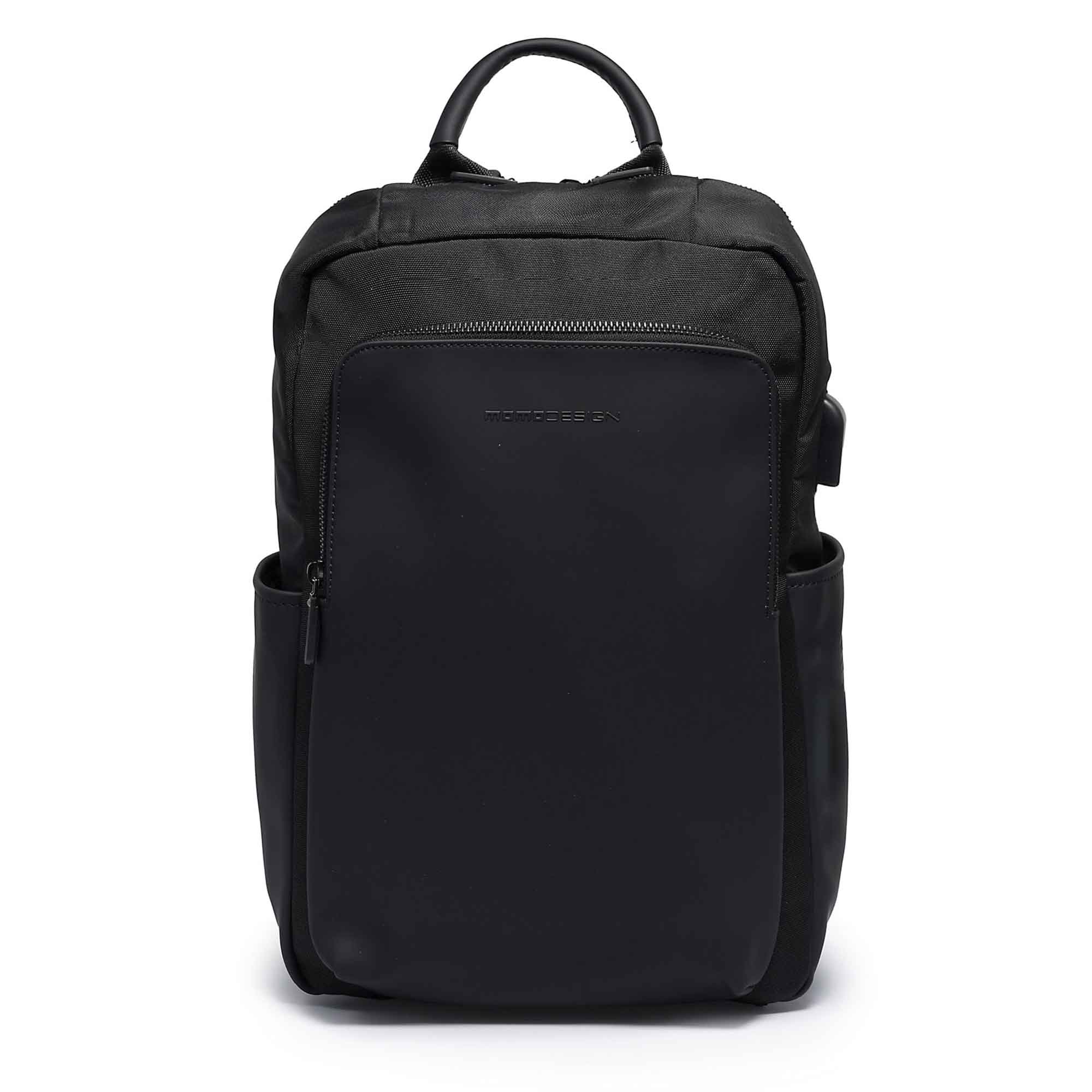Momodesign Everyday Business backpack in ballistic and black rubber ...